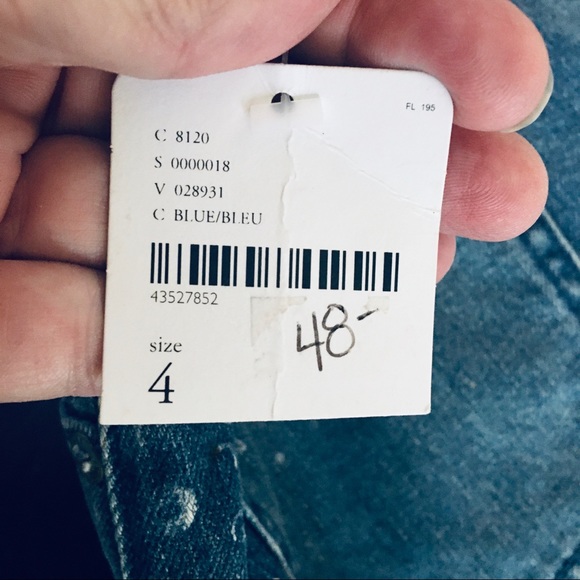 Free People Jean Mini Skirt with Frayed Hem Size 4 - Picture 6 of 9